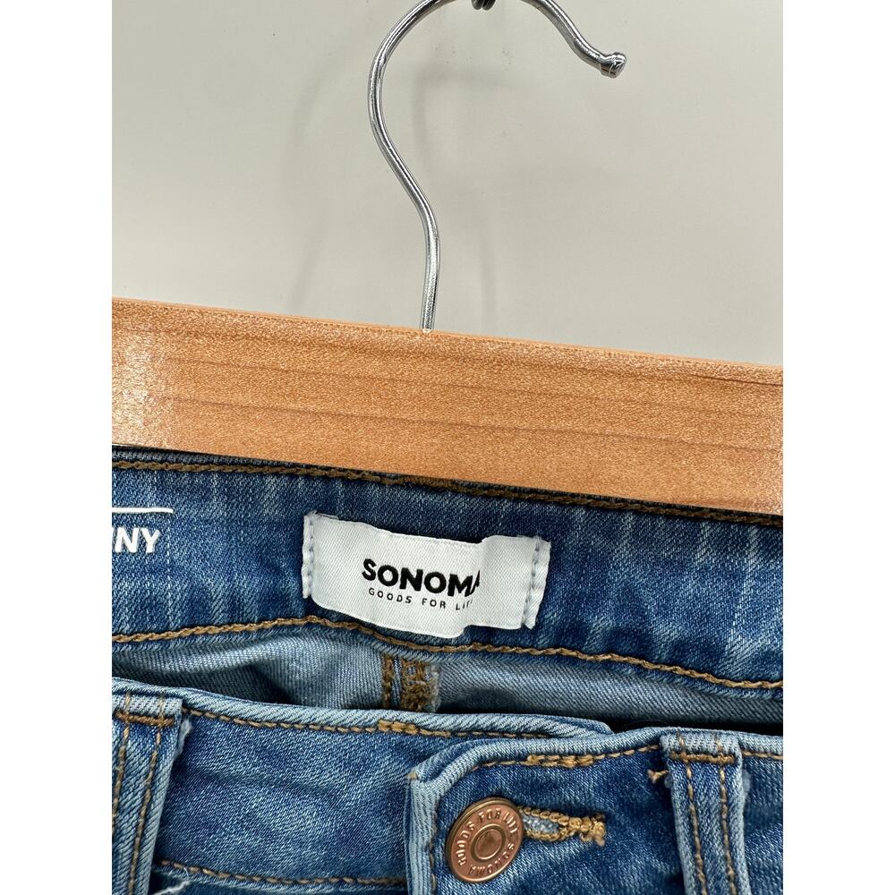 Sonoma‎ Jeans Women 8 Blue Medium Wash Denim Curvy Skinny Cotton Blend - Picture 5 of 9